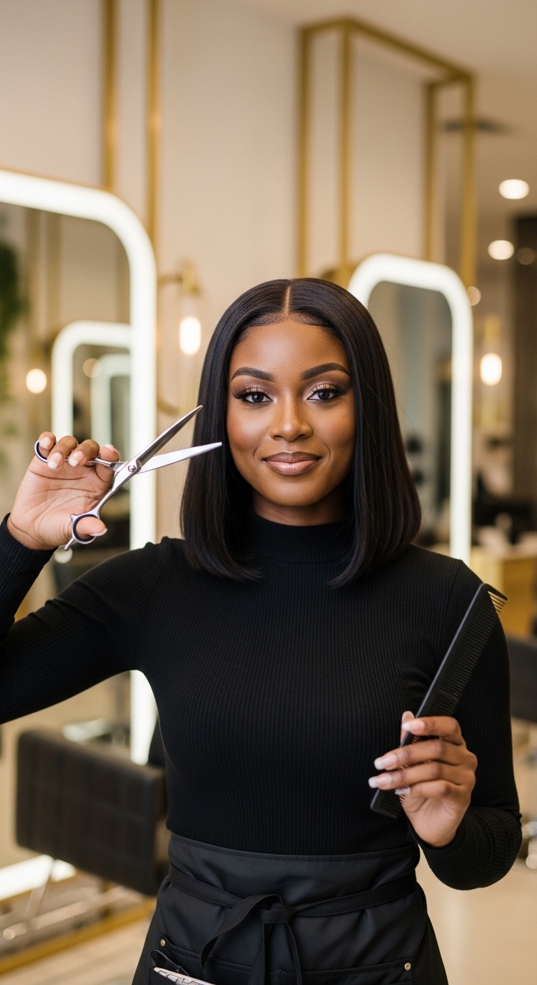 Bermudian female hairstylist