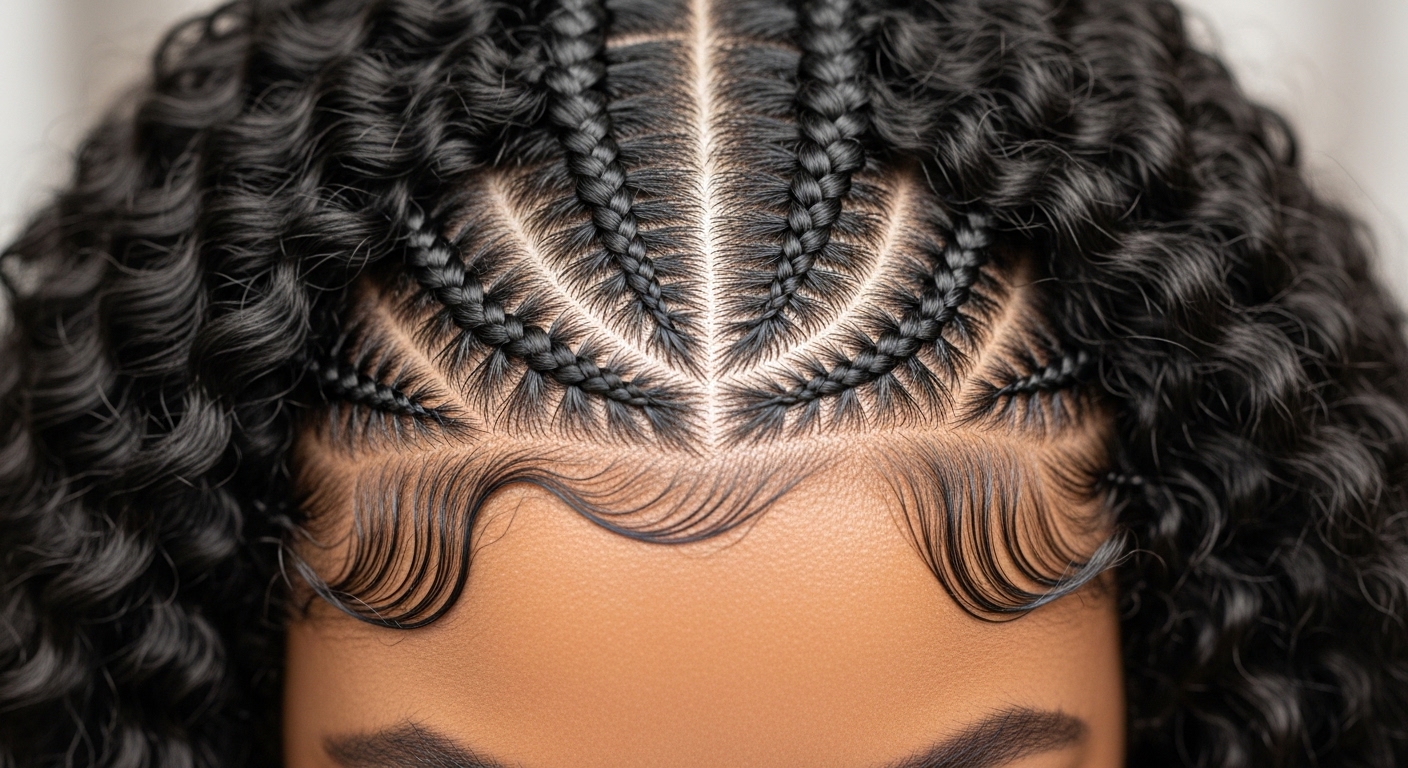 Healthy edges with knotless braids Bermuda
