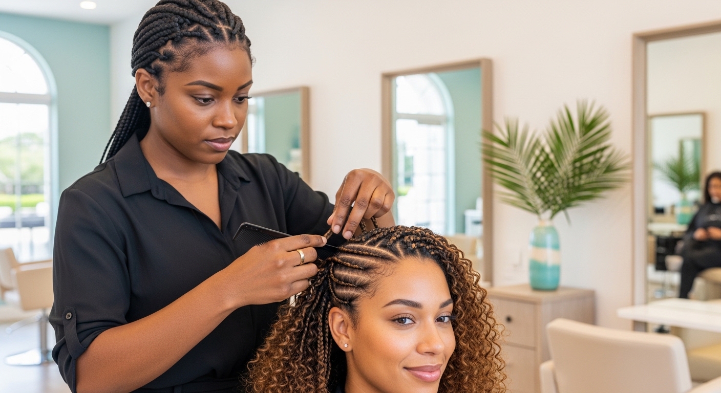 Protective styles Bermuda natural hair braiding