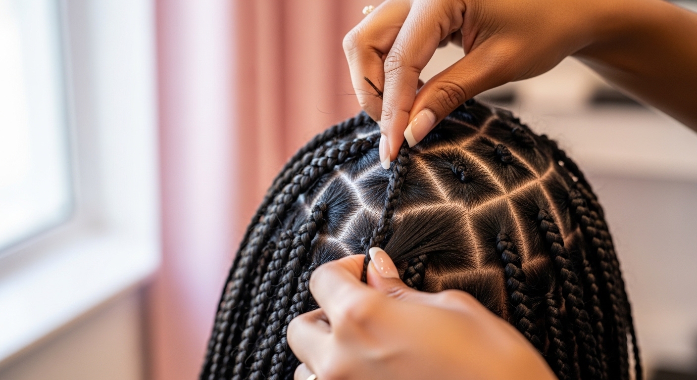 Professional braids in Bermuda at Omega Dolls Salon